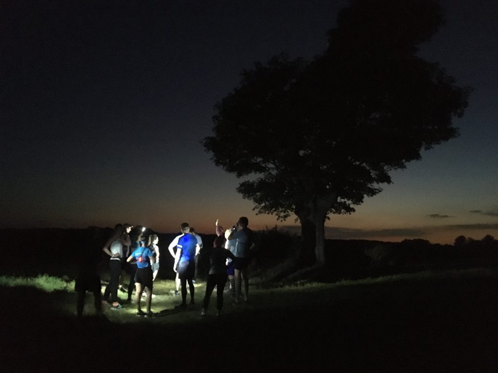 Eynsford Running Club by One tree at Lullingstone in Kent