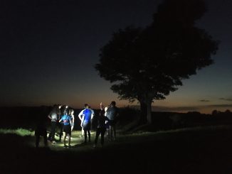 Eynsford Running Club by One tree at Lullingstone in Kent