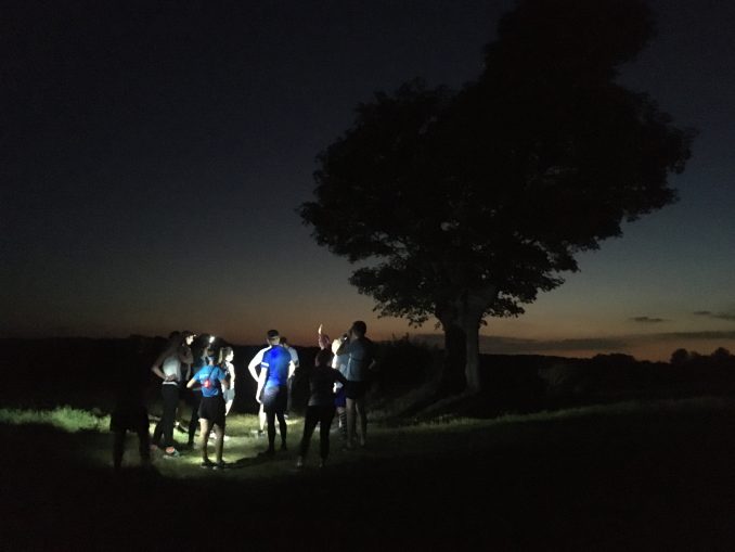 Eynsford Running Club by One tree at Lullingstone in Kent